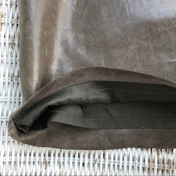 🔥RARE VINTAGE 💯Leather Raw-Edge Skirt - Picture 6 of 6